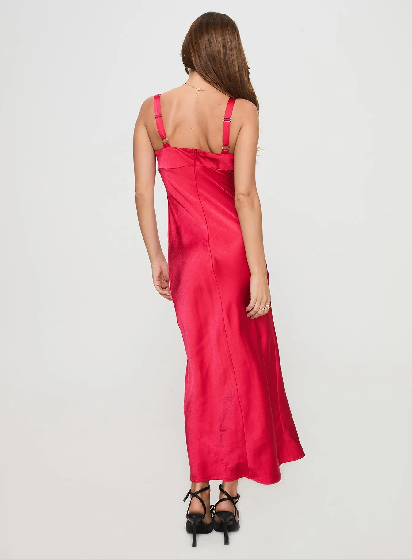 Joane Maxi Dress Red sold by Princess Polly product image thumbnail 4