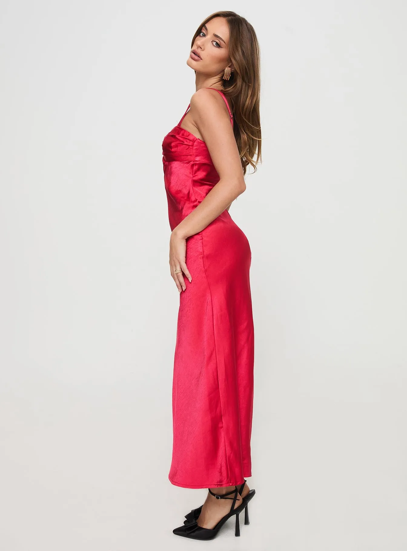 Joane Maxi Dress Red sold by Princess Polly product image thumbnail 3