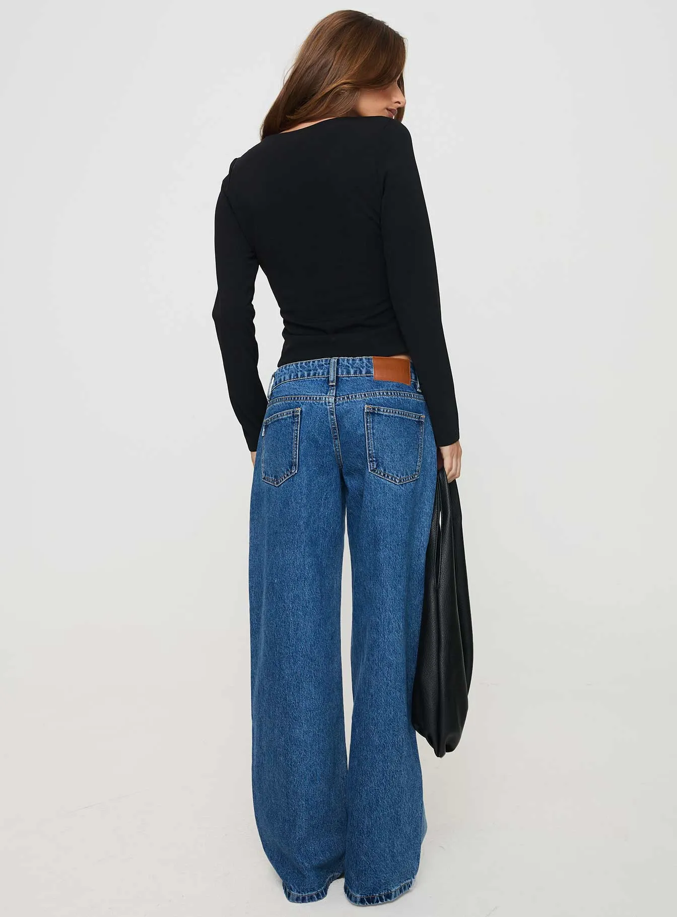 Ferris Two-toned Straight Leg Jean Blue Wash Denim sold by Princess Polly product image thumbnail 5