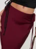 Fluttering Maxi Skirt Burgundy sold by Princess Polly