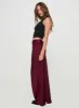 Fluttering Maxi Skirt Burgundy sold by Princess Polly