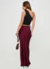 Fluttering Maxi Skirt Burgundy sold by Princess Polly
