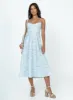 Amara Midi Dress Blue Multi sold by Princess Polly