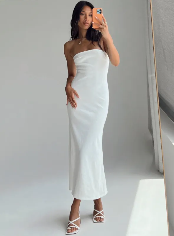 Carter Maxi Dress White sold by Princess Polly