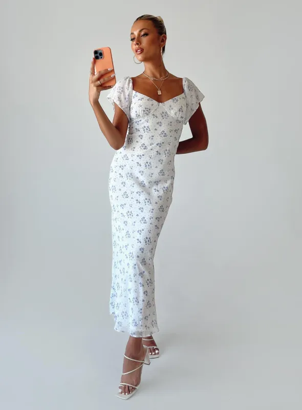 Hera Maxi Dress White Floral sold by Princess Polly