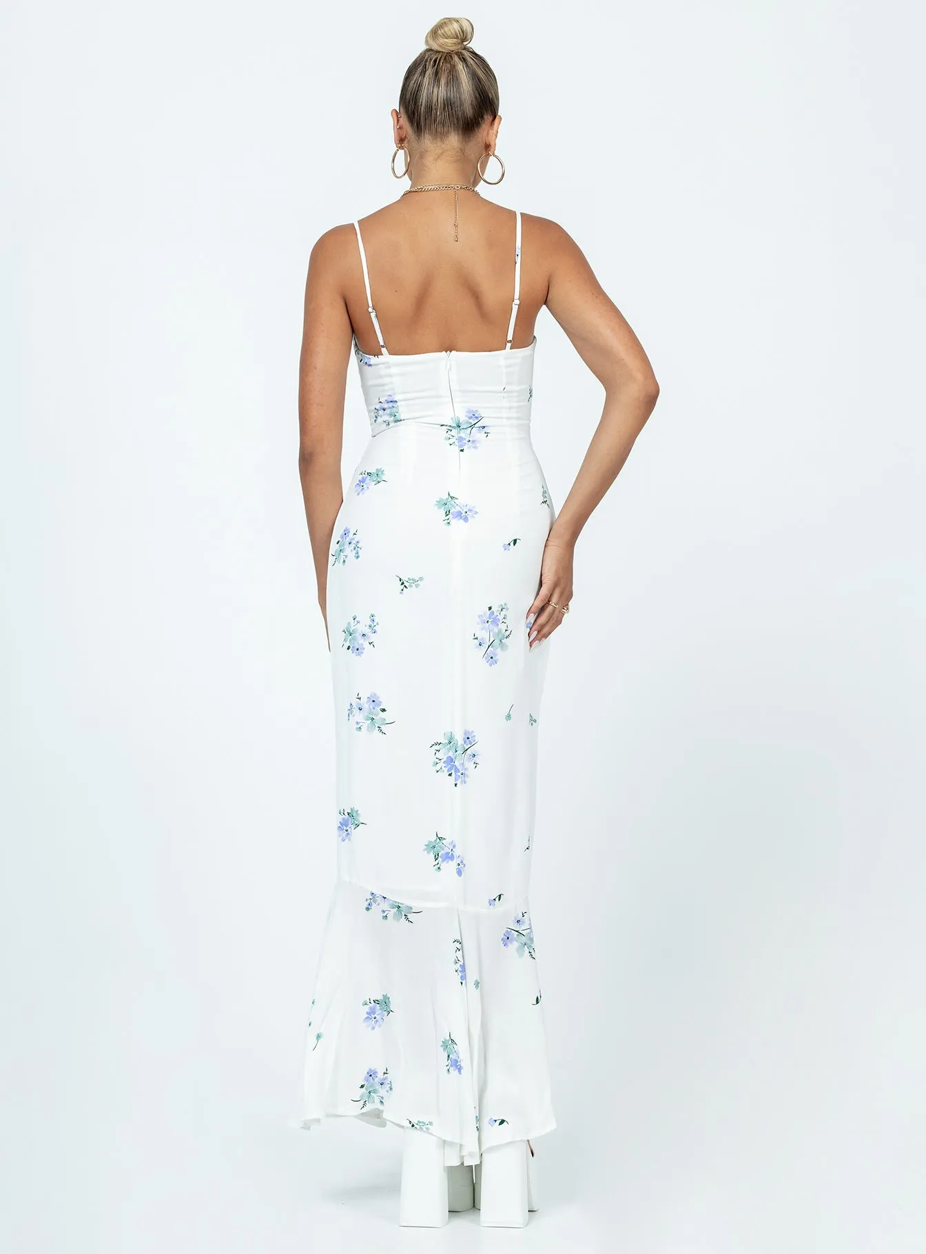 Sing Along Maxi Dress White / Blue sold by Princess Polly product image thumbnail 5