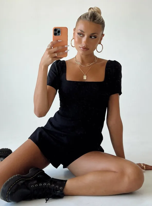 Hastings Romper Black sold by Princess Polly