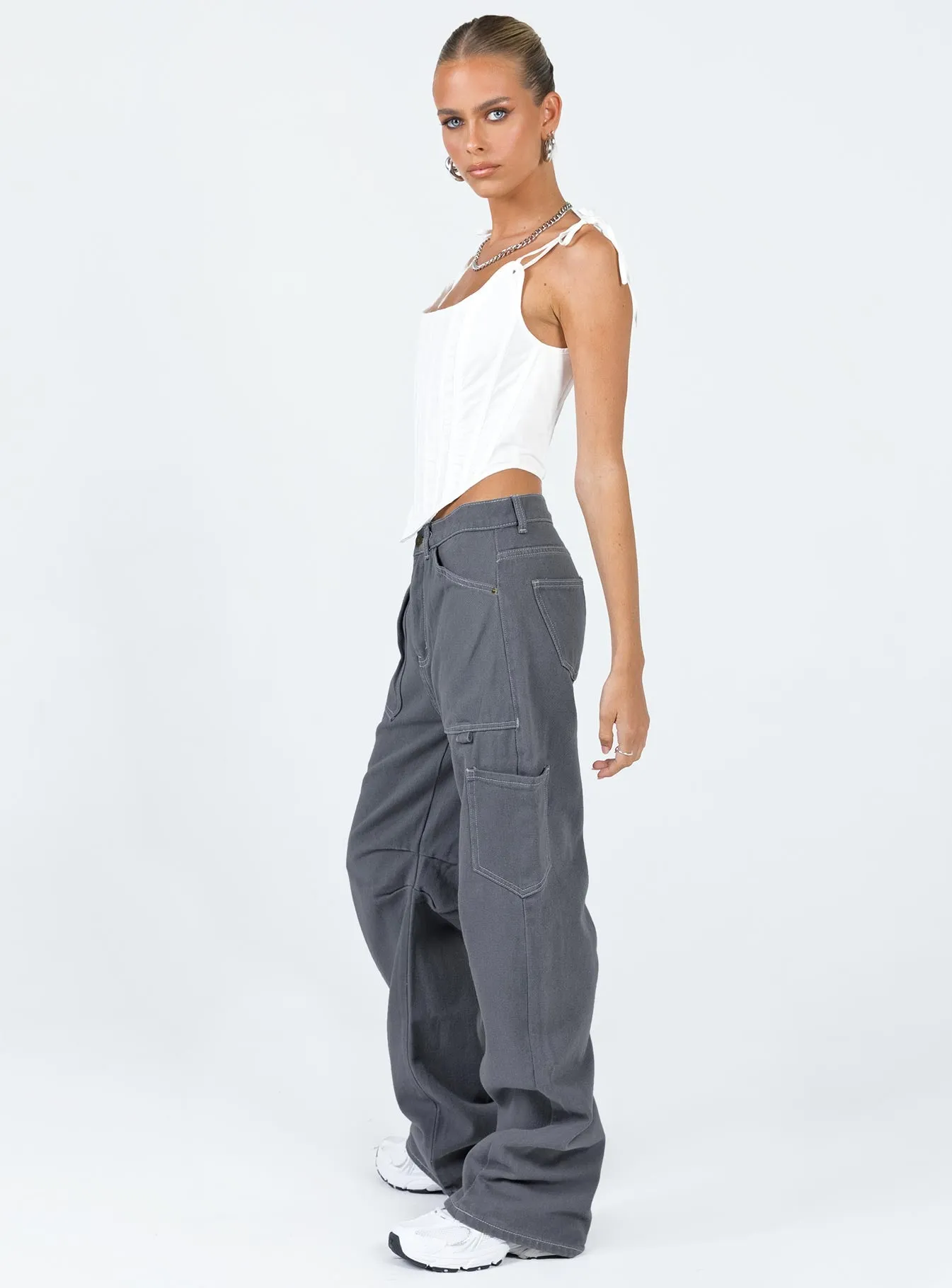 Miami Vice Pant Slate sold by Princess Polly product image thumbnail 4