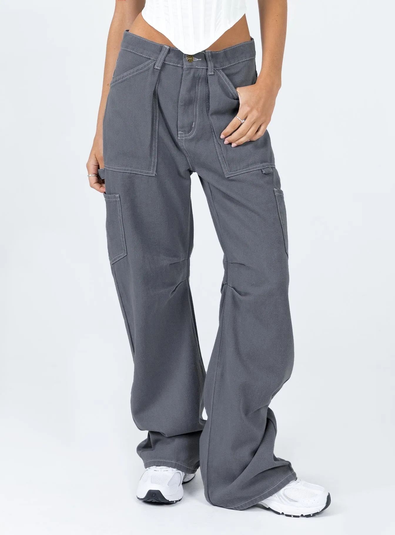 Miami Vice Pant Slate sold by Princess Polly product image thumbnail 2