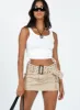 Iconic Cargo Mini Skirt Beige sold by Princess Polly