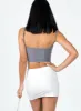 Karley Low Waist Mini Skirt White sold by Princess Polly