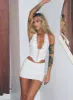 Karley Low Waist Mini Skirt White sold by Princess Polly
