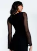 Jacob Long Sleeve Bodysuit Black sold by Princess Polly