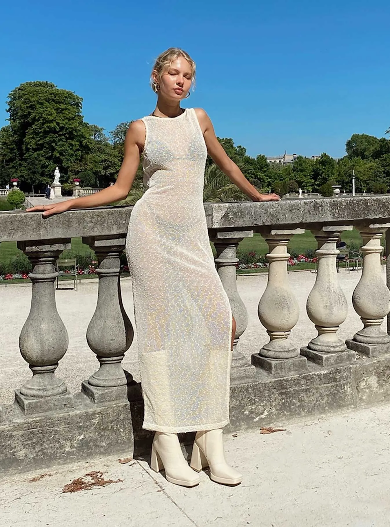 Performer Knit Maxi Dress Cream sold by Princess Polly product image thumbnail 5