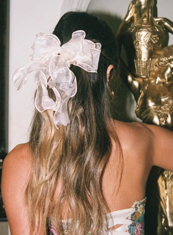 Linney Hair Bow Beige sold by Princess Polly