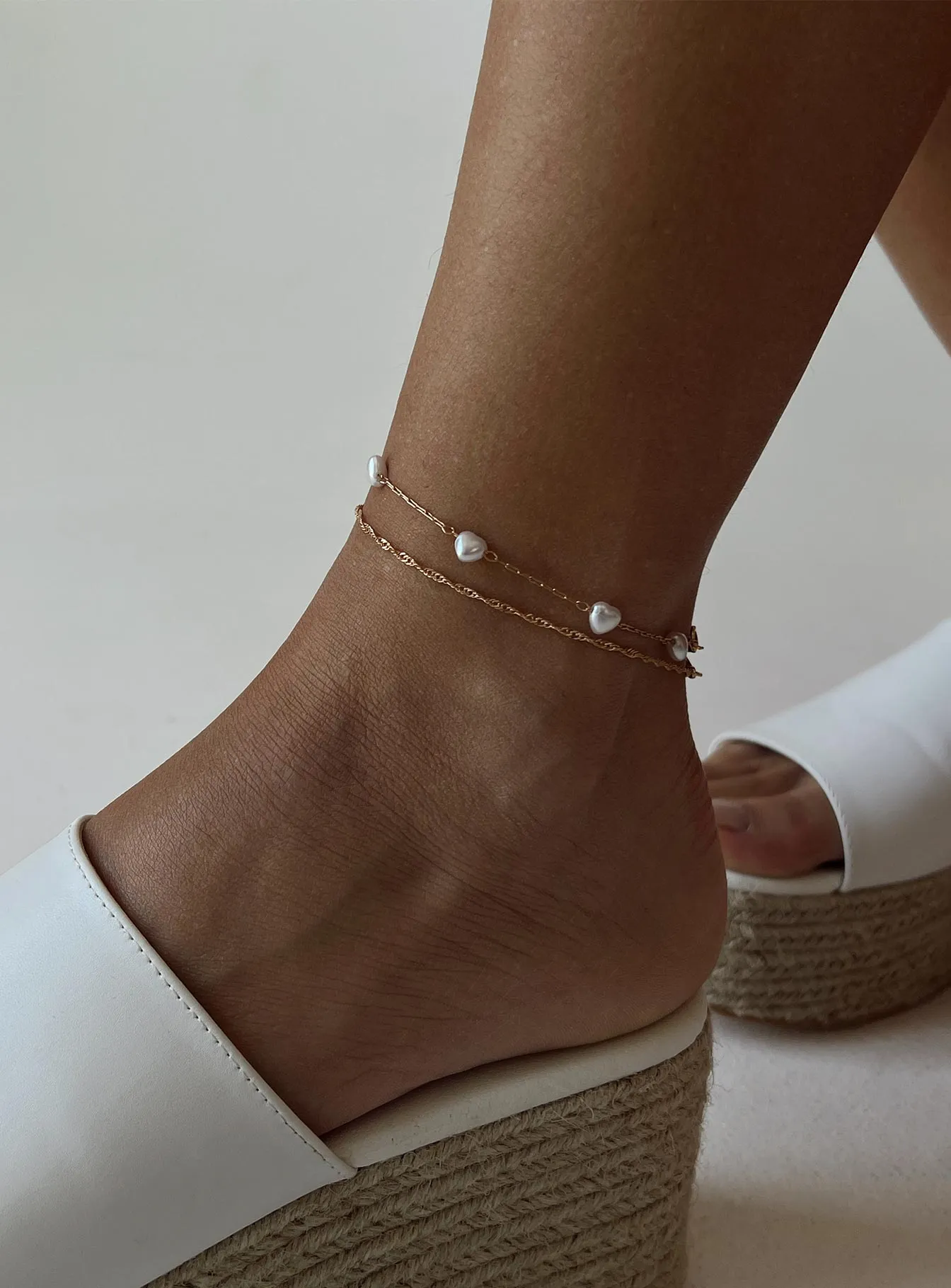 Sakina Pearl Anklet Pack Gold sold by Princess Polly product image thumbnail 4