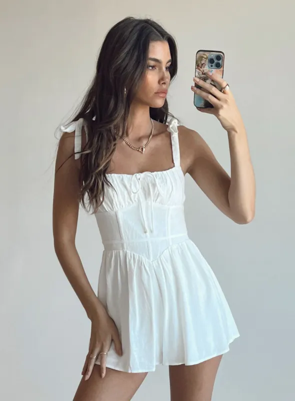 Lehanna Romper White sold by Princess Polly