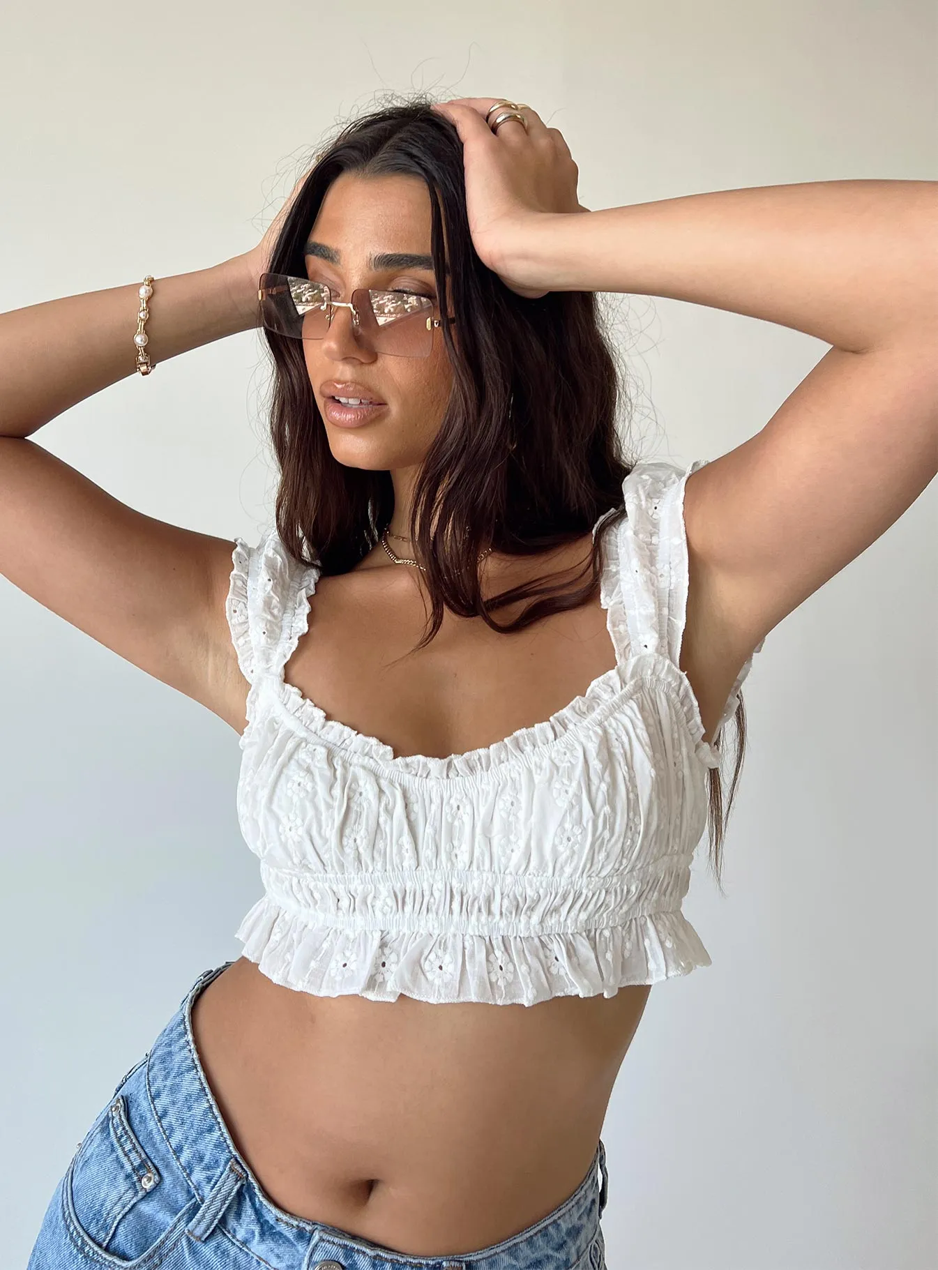 Carlita Top White sold by Princess Polly