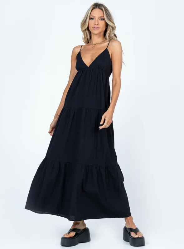 Chelsea Maxi Dress Black sold by Princess Polly