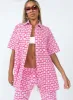 Motel Michita Shirt Apple Check Blush Red sold by Princess Polly