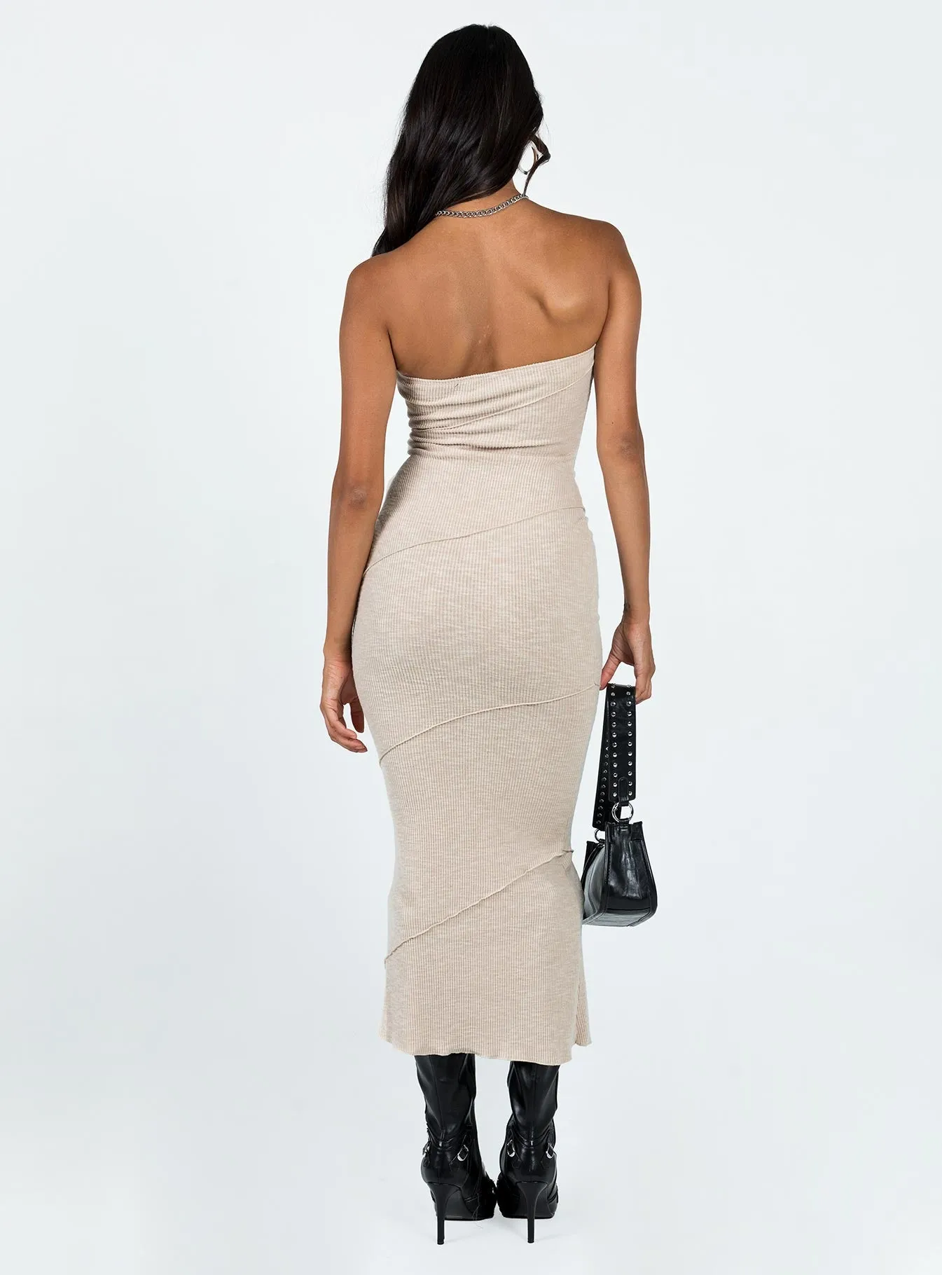 Oscar Midi Dress Beige sold by Princess Polly product image thumbnail 5