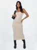 Oscar Midi Dress Beige sold by Princess Polly
