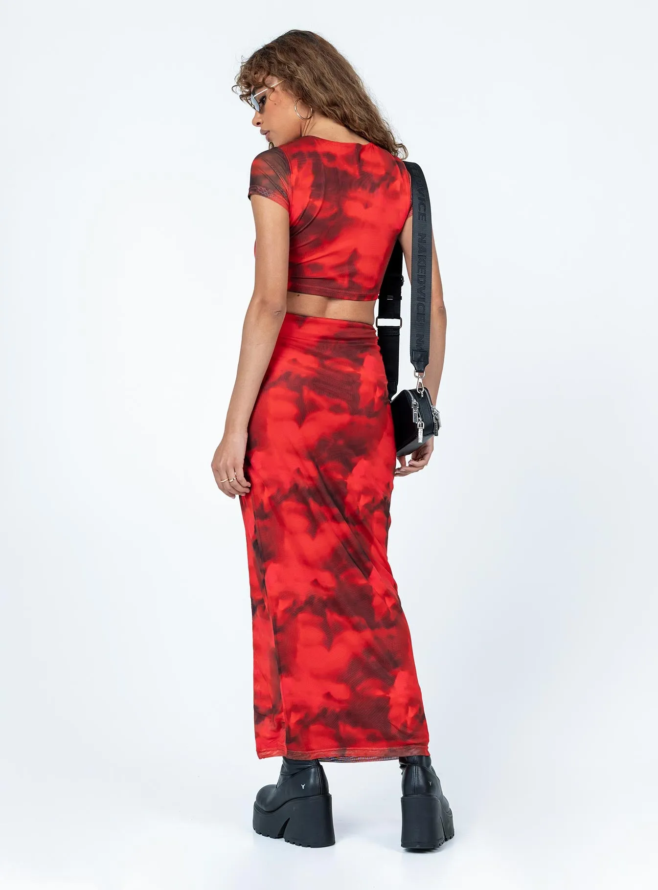 Rosie Mesh Set Red Multi sold by Princess Polly product image thumbnail 5