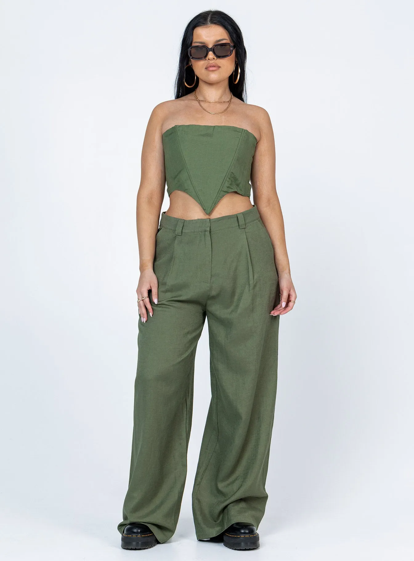 La Quinta Tube Top Khaki sold by Princess Polly product image thumbnail 3