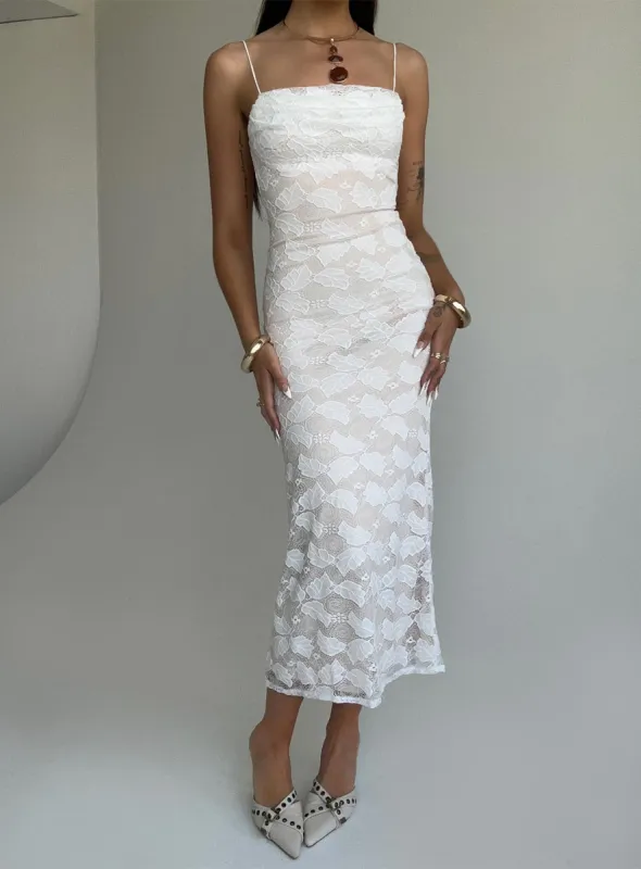 Azra Maxi Dress White sold by Princess Polly