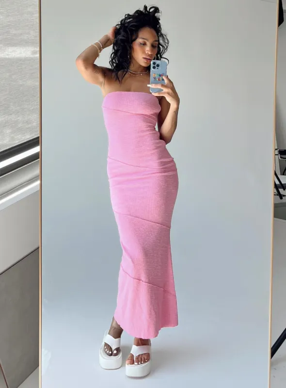 Oscar Midi Dress Pink sold by Princess Polly