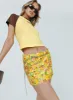 Thinker Skirt Cotton with Chain Belt Multi sold by Princess Polly