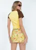 Thinker Skirt Cotton with Chain Belt Multi sold by Princess Polly
