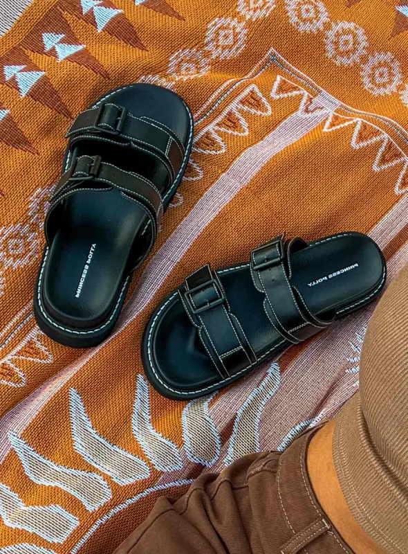 Ma Belle Sandals Contrast Stitch sold by Princess Polly