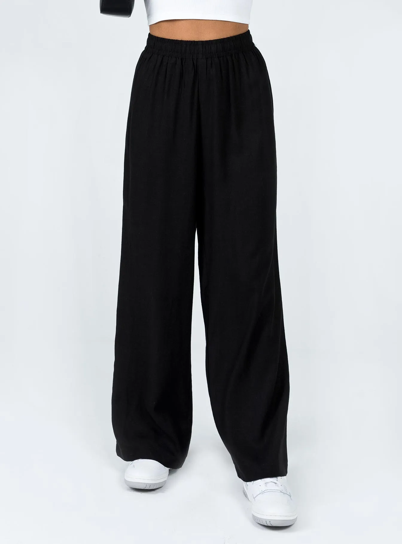 Louis Linen Blend Pants Black sold by Princess Polly product image thumbnail 2
