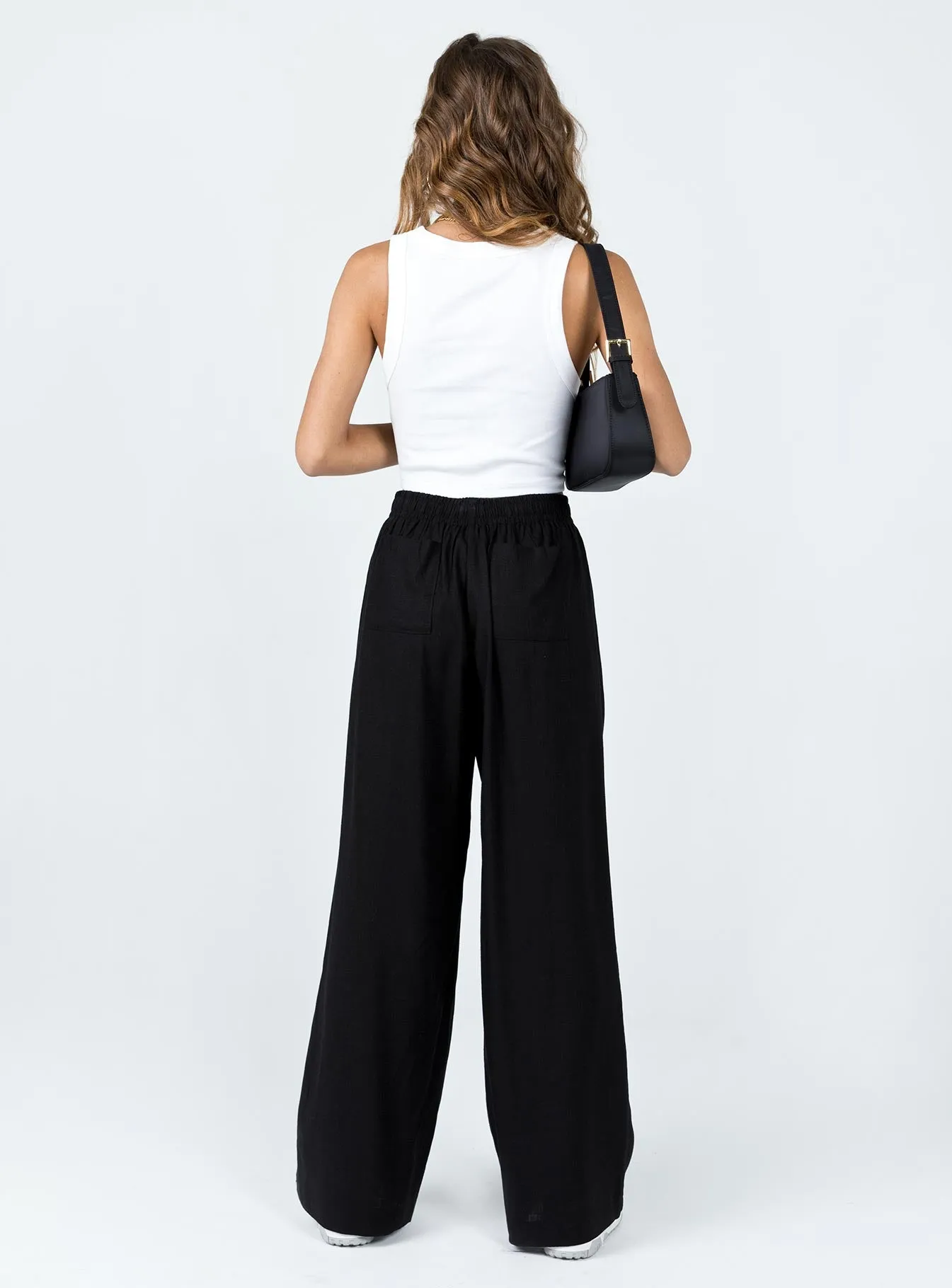 Louis Linen Blend Pants Black sold by Princess Polly product image thumbnail 5