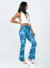 Allen Floral Flare Pants Blue sold by Princess Polly