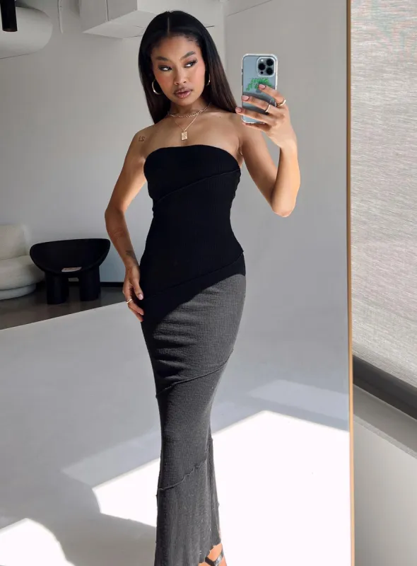 Oscar Midi Dress Black sold by Princess Polly
