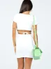 Nolan Short Sleeve Mini Dress White sold by Princess Polly