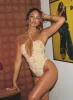 Fern One Piece Yellow Multi sold by Princess Polly