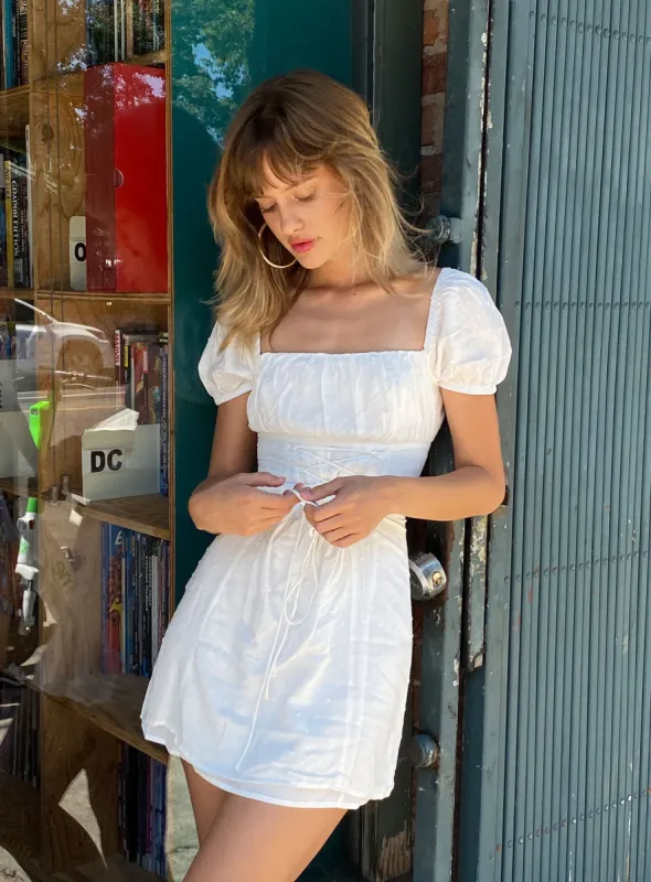 Fauci Mini Dress White sold by Princess Polly