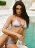 Jenner Triangle Bikini Top Blue/White sold by Princess Polly
