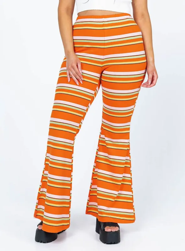 Jackson Knit Pants Orange sold by Princess Polly