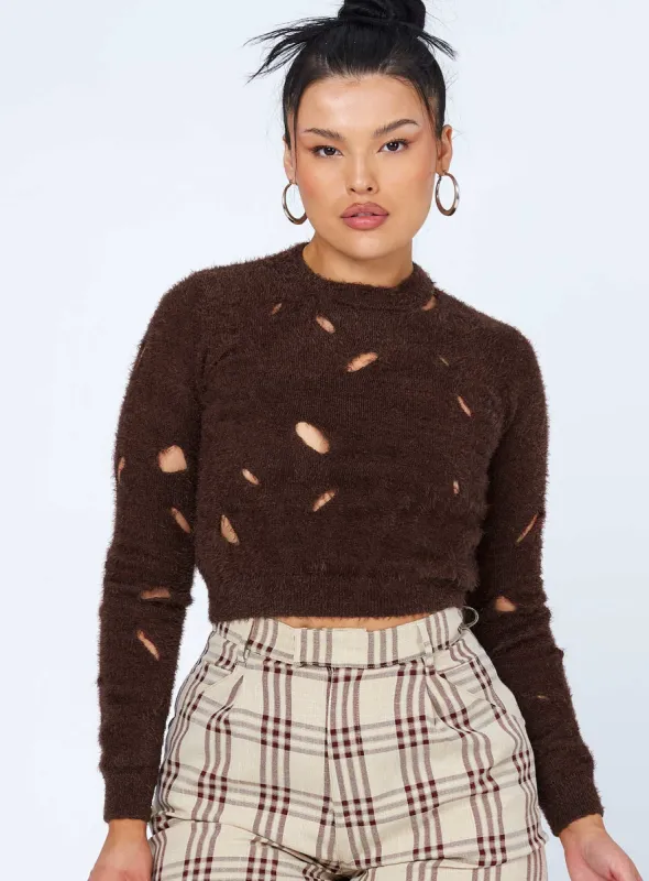 Astrella Sweater/Jumper Brown sold by Princess Polly