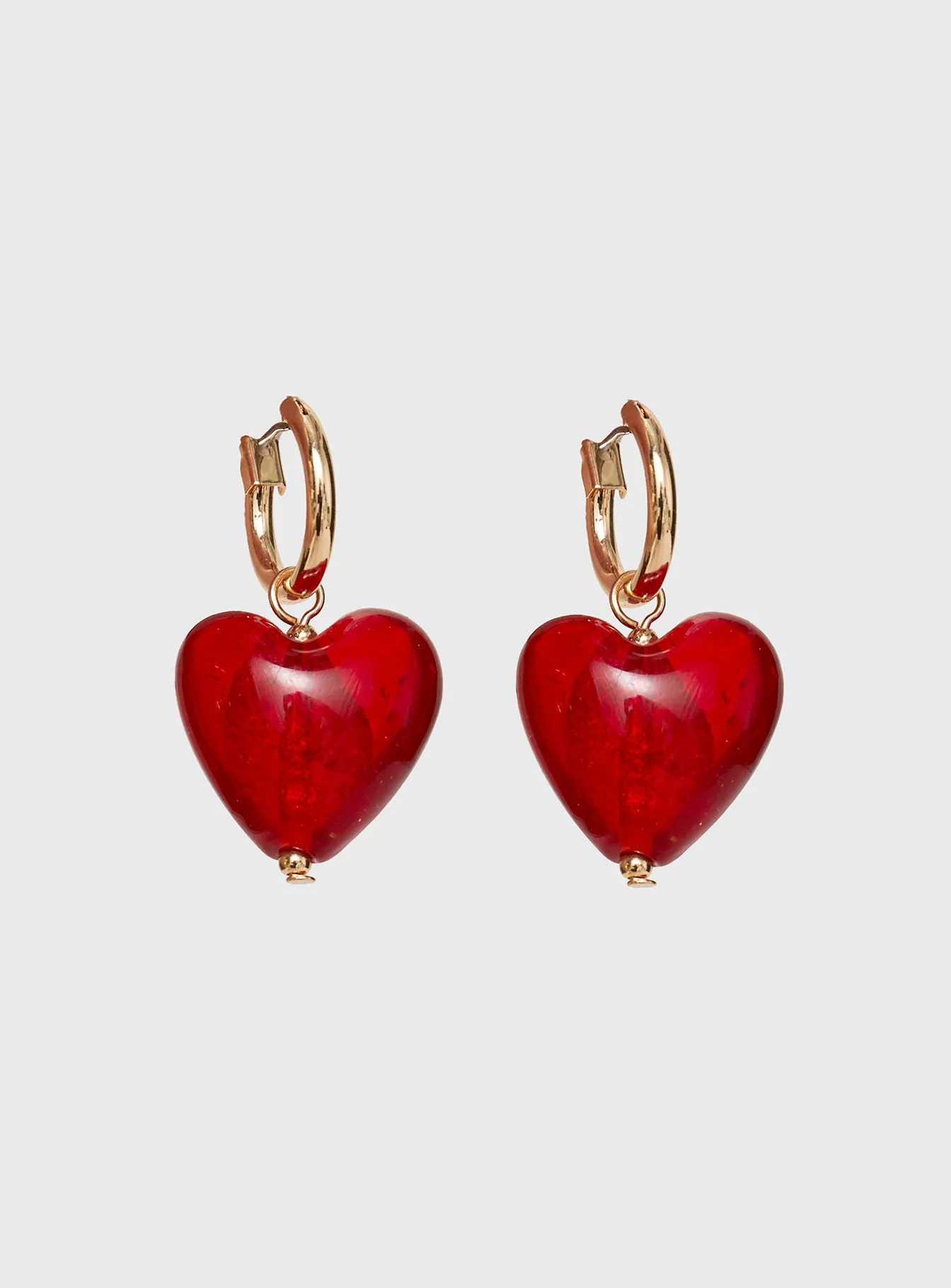 Wild Heart Earrings Gold / Red sold by Princess Polly product image thumbnail 2