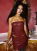 Luste Buckle Mini Skirt Red sold by Princess Polly