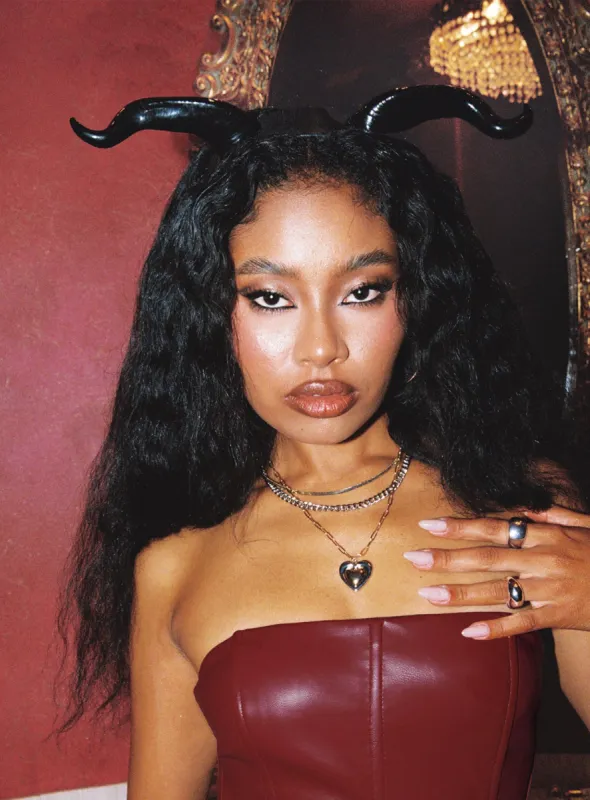 Hot Stuff Devil Horn Headband Black sold by Princess Polly