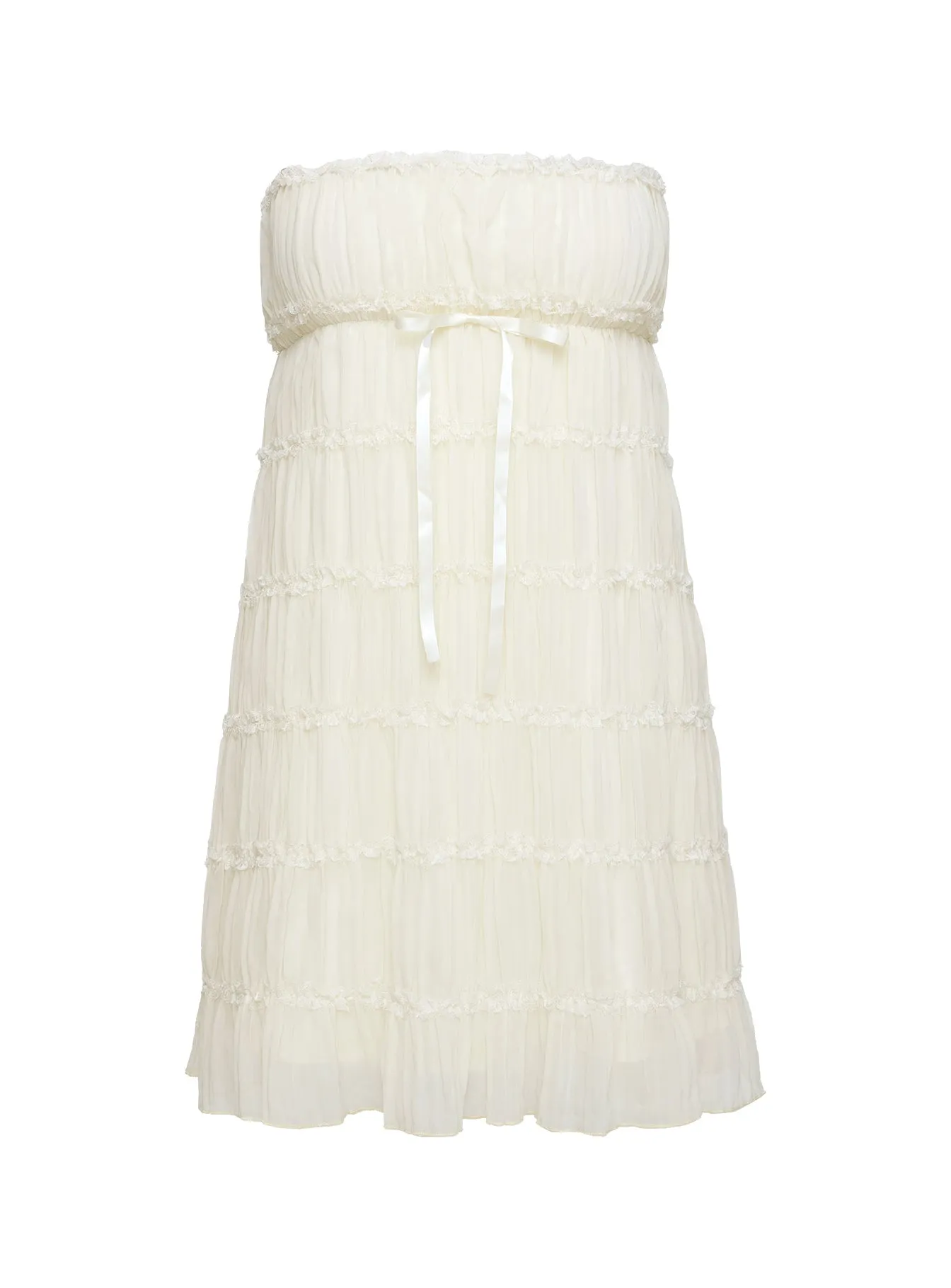 Opalette Strapless Mini Dress Cream sold by Princess Polly product image thumbnail 5