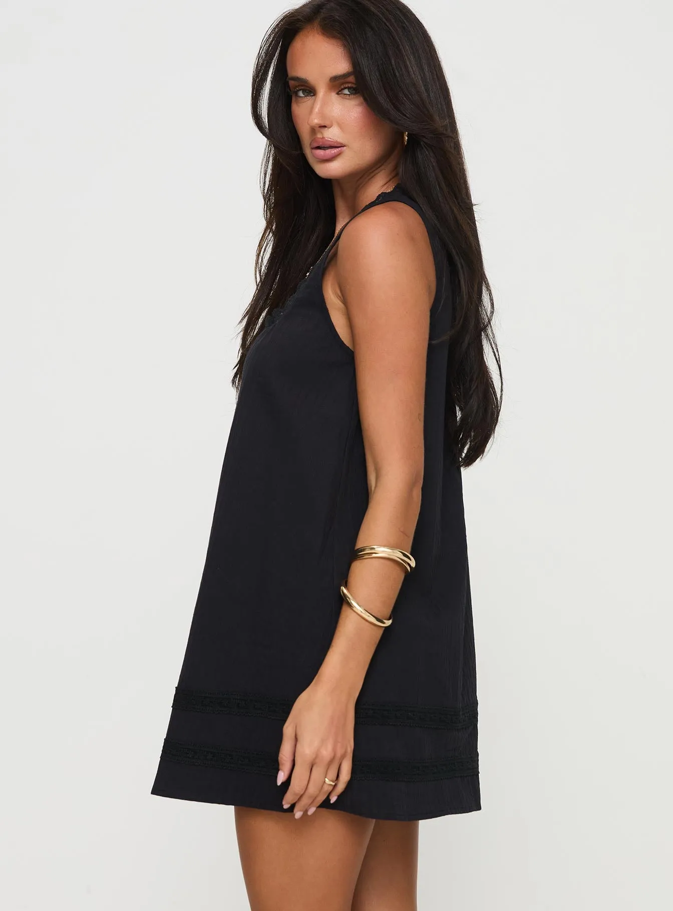 Alanah Mini Dress Black sold by Princess Polly product image thumbnail 4