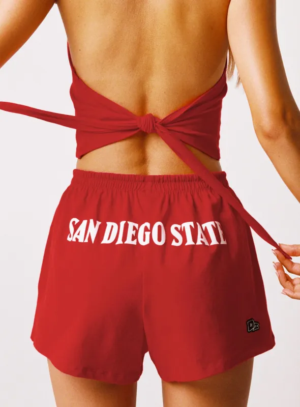 SDSU Soffee Shorts Red sold by Princess Polly