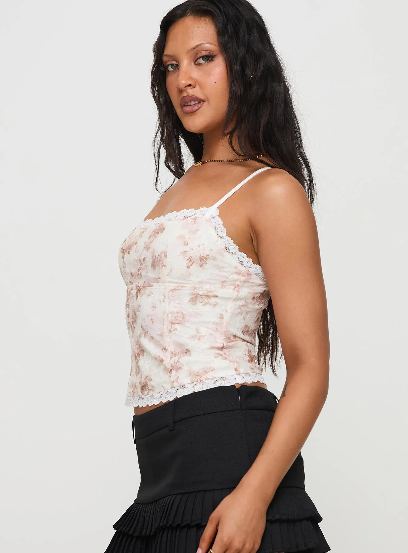 Zachariah Cami Top White Floral sold by Princess Polly product image thumbnail 4